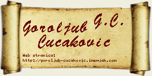 Goroljub Čučaković vizit kartica